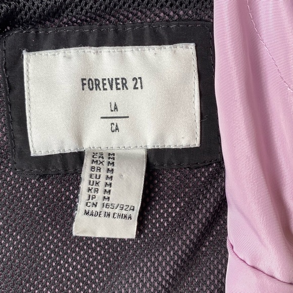 Forever 21 Women's Black and Purple Hoddie Windbreakers Size M - Picture 2 of 6